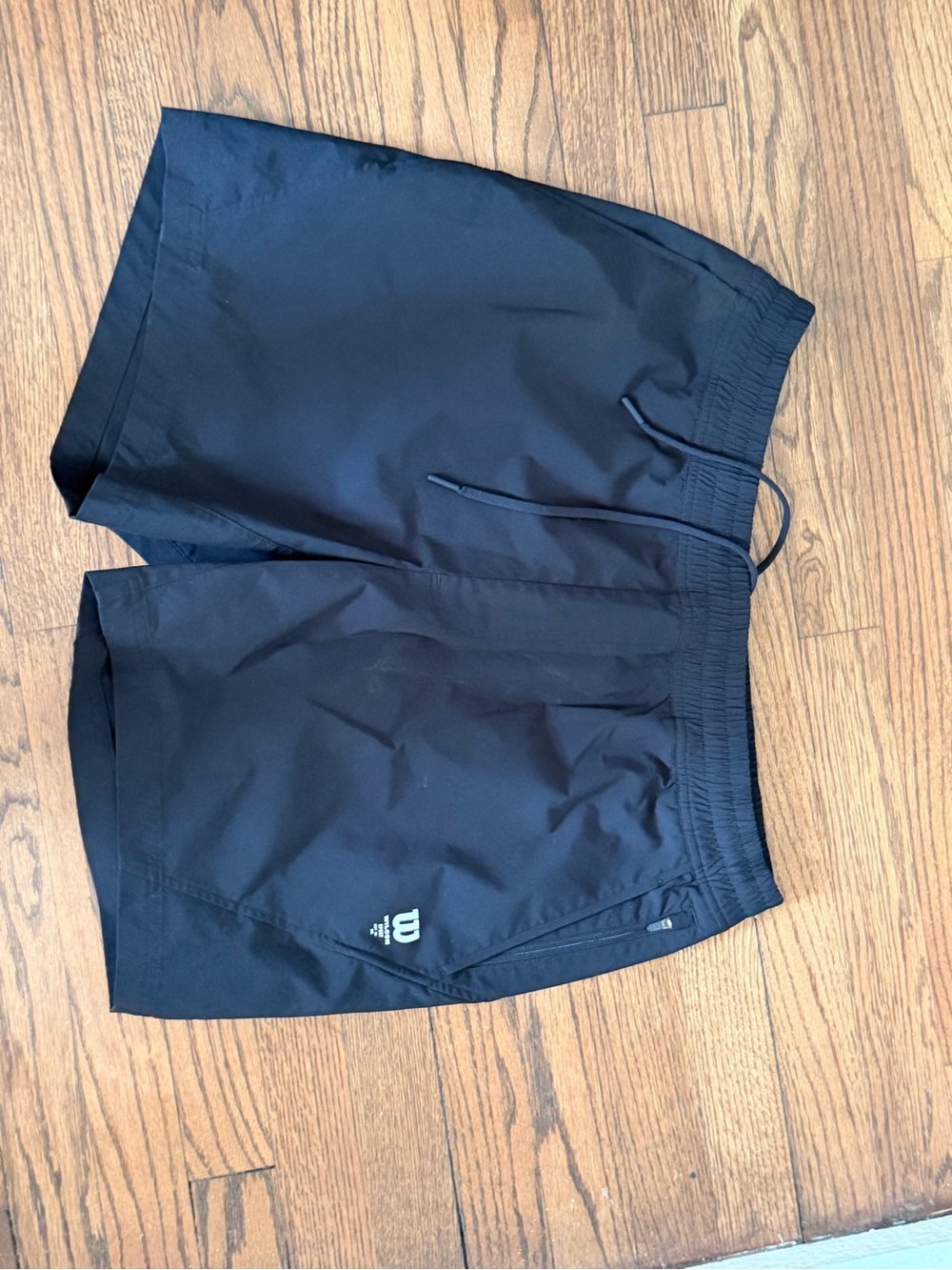 Wilson Men's Black Athletic Training Shorts with Drawstring